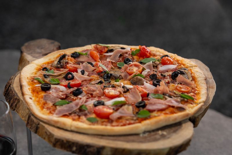 Classic Margherita pizza with fresh basil