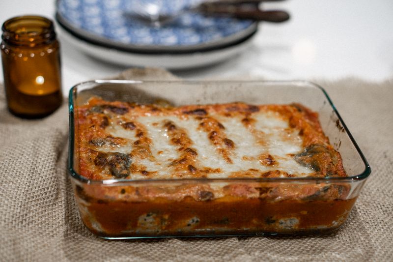 Spinach Mushroom Lasagna baked pasta